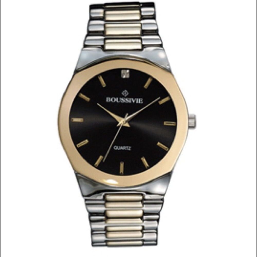 Men’s Diamond Accent Two Tone watch